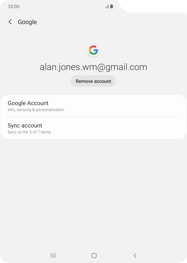 Press Sync account. Press Sync account.
