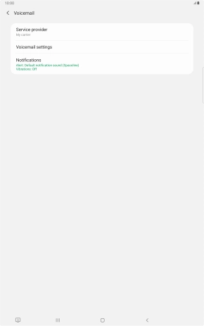 Press Voicemail settings.