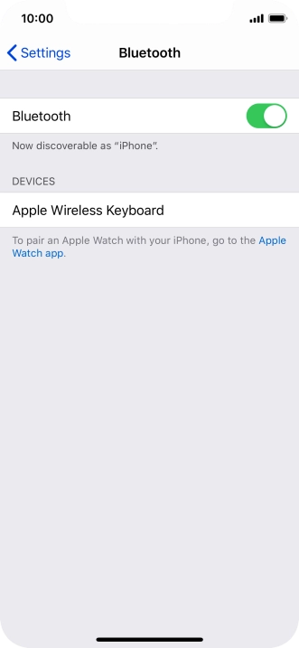 Press the required Bluetooth device and follow the instructions on the screen to pair the device with your phone.