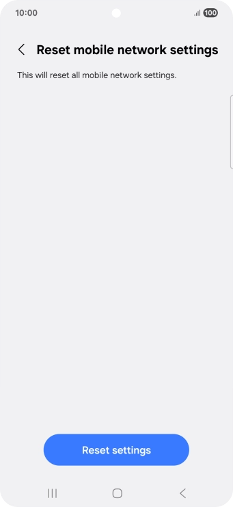 Press Reset settings.