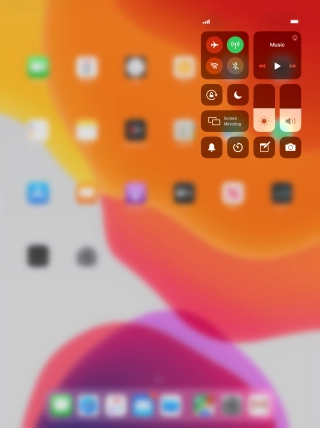 Press the required function to open an application or turn the function on or off.