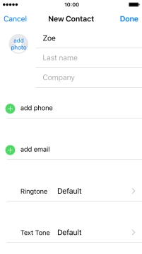 Press Last name and key in the last name.