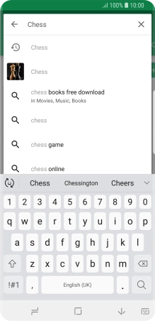 Key in the name or subject of the required app and press the search icon.