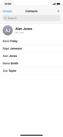 Press the new contact icon.
