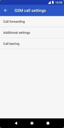 Press Call forwarding.