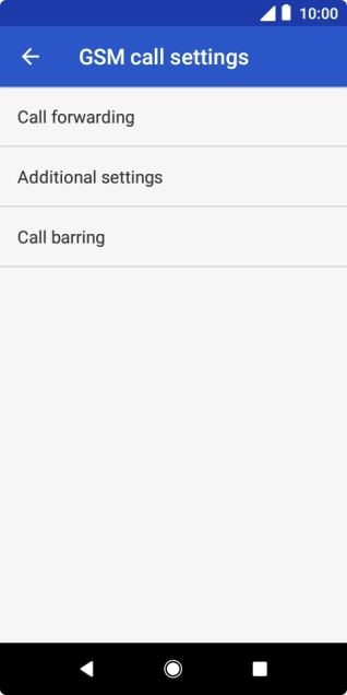 Press Call forwarding.