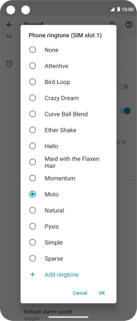Press the required ring tones to hear them.