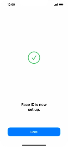 Press Done. If you haven't previously selected a phone lock code, key in a code of your own choice twice.