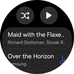 Press the required audio file.