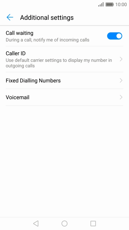 Press Call waiting to turn the function on or off.