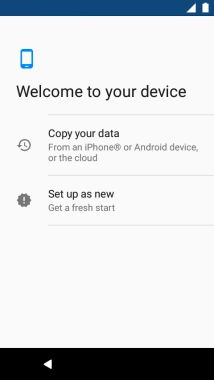 You can transfer the contents of another phone to your phone when it's activated for the first time and after a factory reset. When this screen is displayed, your phone is ready to transfer contents from another phone.