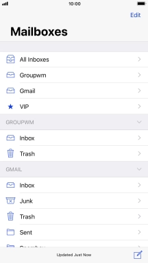 Press the required email account.