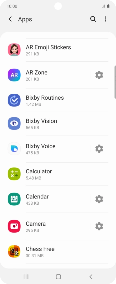 Press the required app. Press the required app.