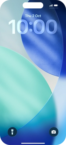 Press and hold anywhere on the lock screen.