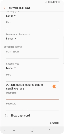 Press the field below 