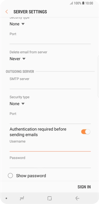 Press the field below 
