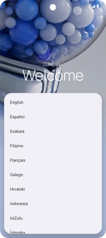 Press the required language.
