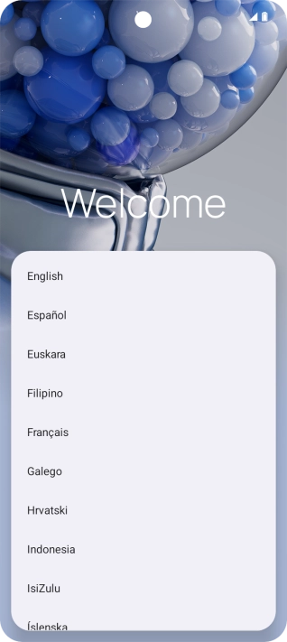 Press the required language.