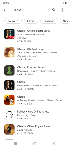 Press the required app.