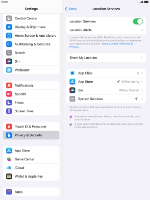 Press the required app. Press the required app.