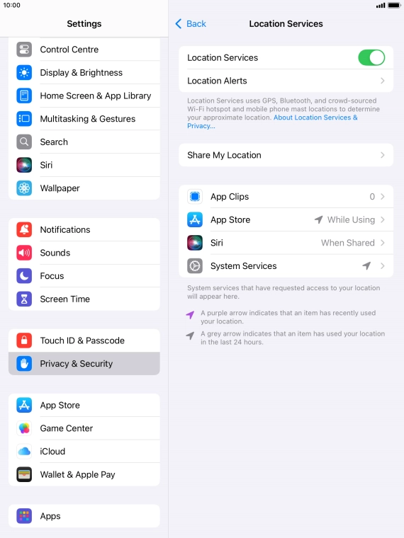 Press the required app. Press the required app.