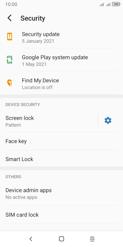 Press Screen lock and key in the current phone lock code.