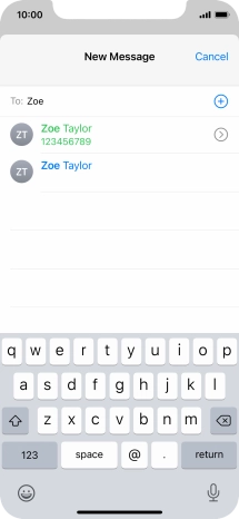 Press the required contact.