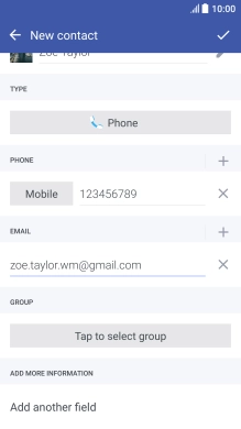 Press the confirm icon.