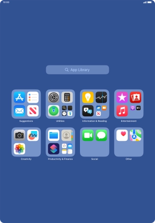 Press the required app. Press the required app.