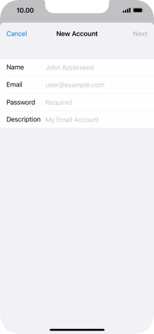 Press Name and key in the required sender name.