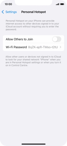 Press Wi-Fi Password and key in the required password.
