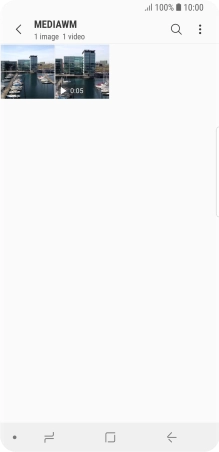 Press and hold the required picture or video clip.