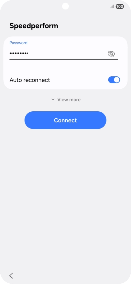 Key in the password for the Wi-Fi network and press Connect. Key in the password for the Wi-Fi network and press Connect.