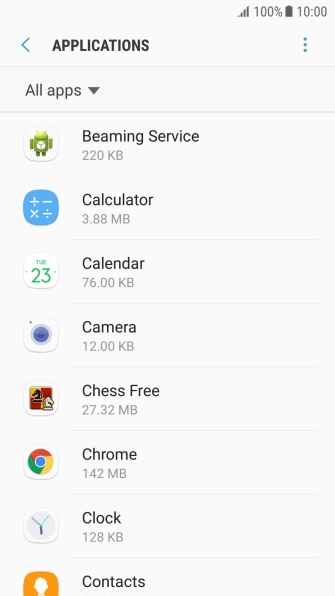 Press the required app.