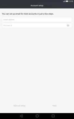Press Email address and key in your email address.