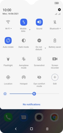 Press the settings icon.