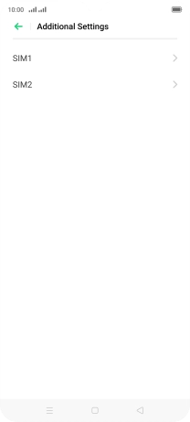 Press the name of the SIM.