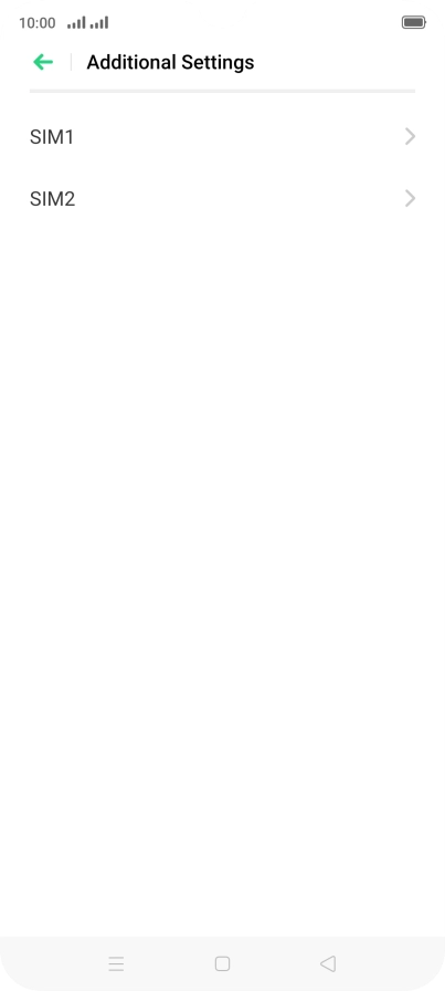 Press the name of the SIM.