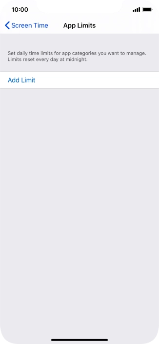 Press Add Limit.