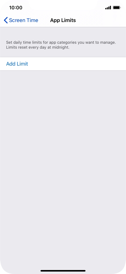 Press Add Limit.