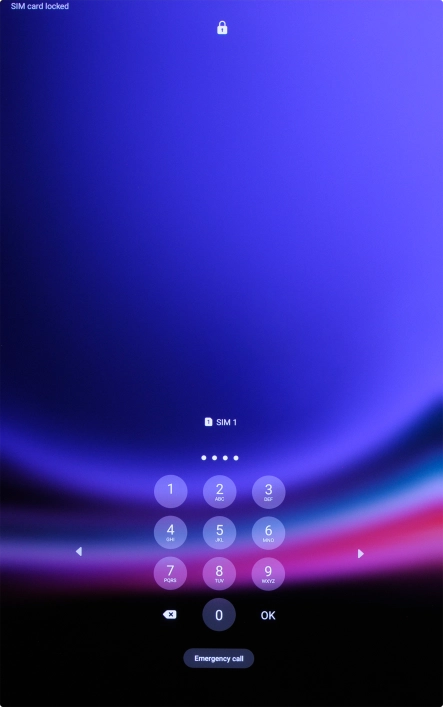 If your SIM is locked, key in your PIN and press OK.