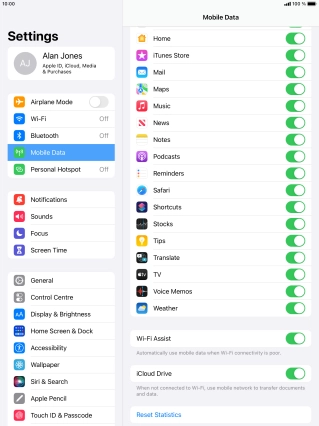 Press the indicator next to 