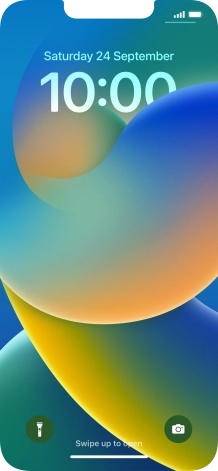 Press and hold anywhere on the lock screen.