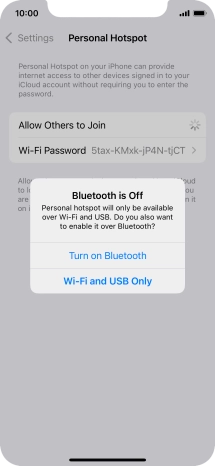 If Wi-Fi is turned on, press Wi-Fi and USB Only.