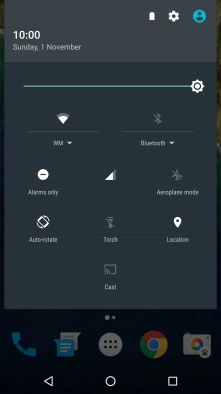 Press the settings icon.