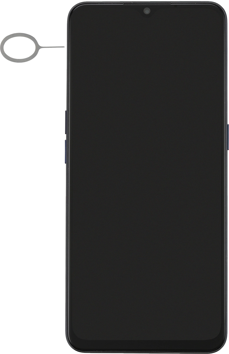 Find the opener for the SIM holder.