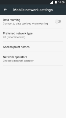 Press Preferred network type.