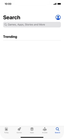 Press the search field and key in the name or subject of the required app.