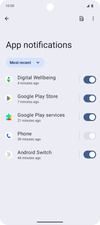 Press the drop down list.