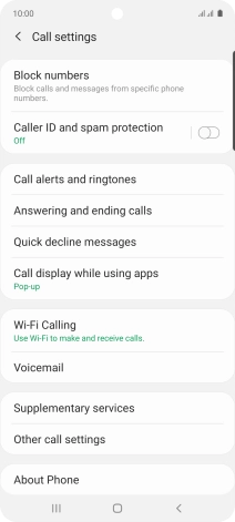 Press Supplementary services.